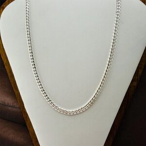 Sterling Silver Eterjew Curb Link Chain 18” NEW Men’s Ladies